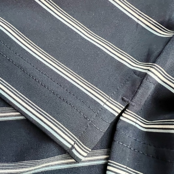 Walter Hagen 11 Majors Navy Striped Men's Golf Polo Shirt - Picture 2 of 5